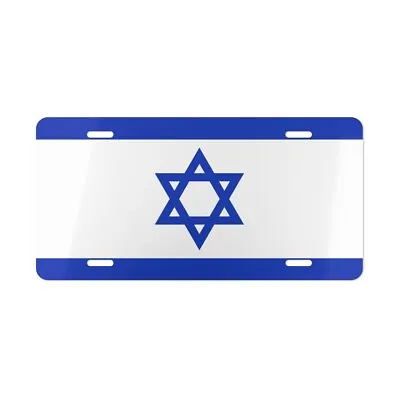 Israel Flag License Plate Vanity Display Sign Blue Star Of David Flag • $19.95