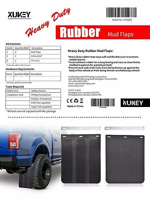 Mud Flaps 12 X 15  Semi Truck Trailer HEAVY DUTY 4MM Thick RUBBER 1 Pair US • $24.37