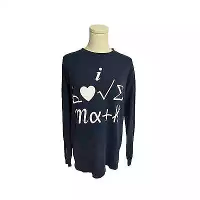  I Love Math  Navy Blue Women's Cotton T-Shirt M • $12