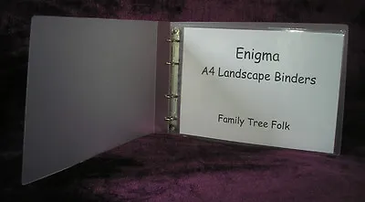 Enigma A4 4 Ring Landscape 1100micron Binder • £8.95