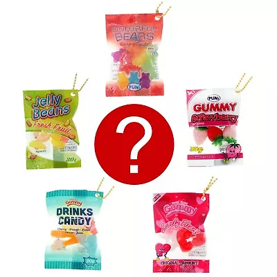 Japanese Blind Box Mini Squishy Gummy Candy Bag Phone Charm 1 Random Keychain • $6.99