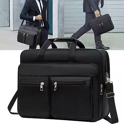 15.6  17  Men Business Briefcase Padded Waterproof Laptop Notebook Shoulder Bag • £13.99