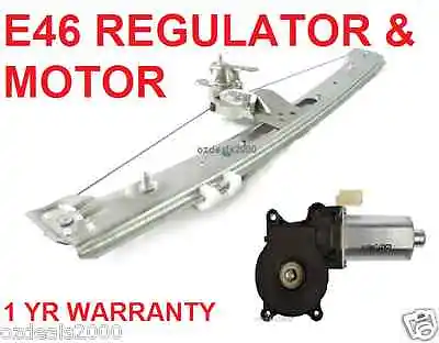 Bmw Window Regulator & Motor For E46 3 Series Rear Left / Right 98-05 318i Etc • $90.21