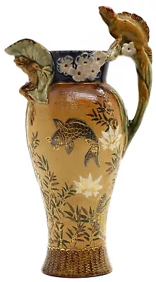 £725 • Buy 1895 EXTREMELY RARE Doulton Lambeth Grotesque Frog & Lizard Ewer By Mark Marshal