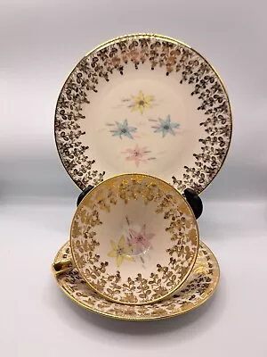 $19.99 • Buy Baravia Elfenbein Porzellen Tea Cup Saucer Plate Set Of 3 Hostess Set Flowers