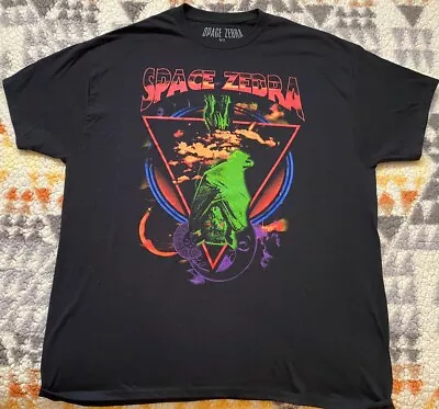 Space Zebra Black Graphic Short-Sleeve T-Shirt Size XL • $9.95