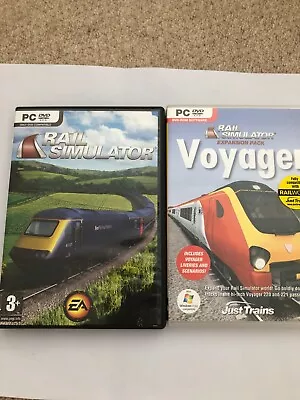 RAIL SIMULATOR & Voyager Exp Pack Pc DVD Rom Original Version Train Sim Tested • £12.99