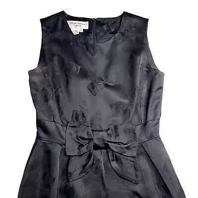 Helene Berman London Satin Jacquard Bow Sheath Dress Twee Mad Men Cocktail Party • $35