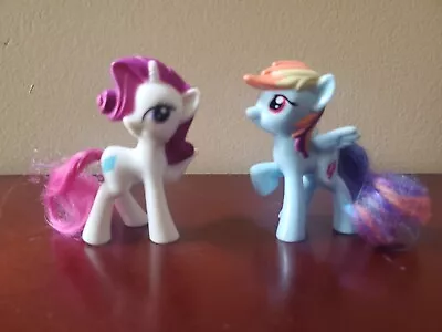 My Little Pony Lot Of 2 McDonalds Rarity & Rainbow Dash MLP 2011 G4 • $7.99