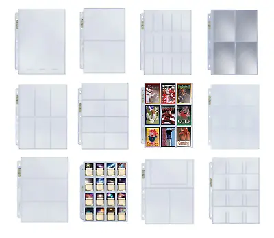 (5) Ultra Pro Pocket Album Pages Fits 3 Ring Binders Sports Cards Photos Gaming • $2.99