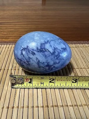 Vintage Polished Stone Egg Blue Marbled Colors • $9.99