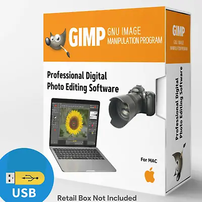 GIMP Photo Editing Software For MAC Graphic Design Image W/ Photo Shop Guide USB • $17.99