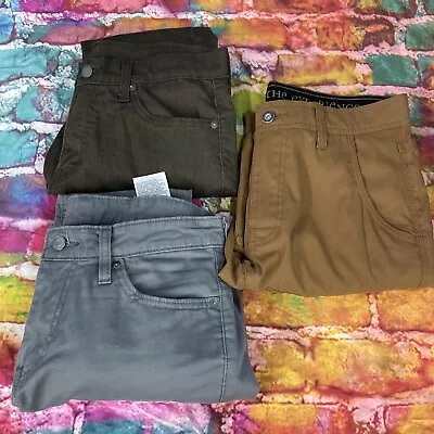 Prana And Levis 501 Jeans  Mens 30x30 Tan Pants 3 Lot G36 • $63
