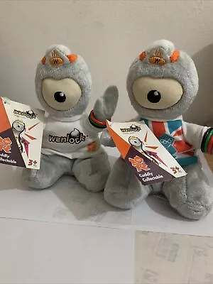 Wenlock Olympic Mascot Beanie Bean 8” Soft Toy Cuddly Collectable Brand New X2 • £19.99