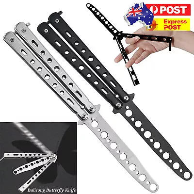 Butterfly Knife Trainer Balisong Training SaftyPractice Combo Folding Knife Tool • $11.99