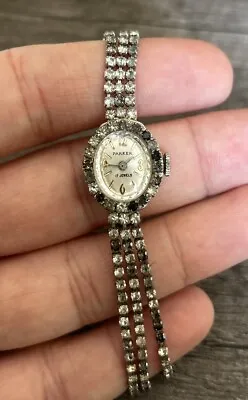 Vintage Parker 17 Jewel Women’s Diamond Rhinestone Watch Working  • $49.99