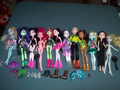 Lot Of 12 Mattel Monster High Dolls W/Clothing & Accessories • $49.99