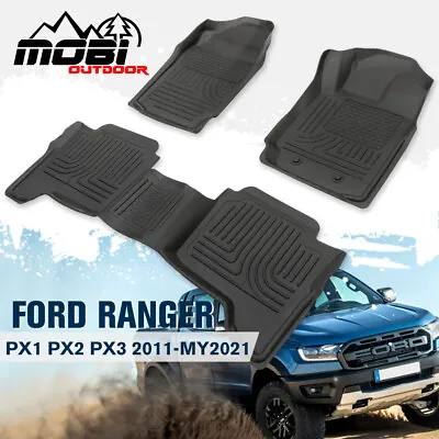 $95.95 • Buy MOBI 3D Car Floor Mats For Ford Ranger PX PX2 PX3 Wildtrak MY 11-21 Dual Cab