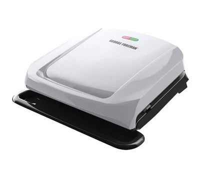 $44.99 • Buy George Foreman 4 Serving Electric Indoor Grill & Panini Press In Silver - NEW