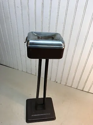 Vintage Mid Century Metal 22in Smoking Stand Push Button Ash Tray Free Shipping • $85