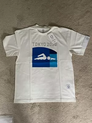 * BRAND NEW * Tokyo 2020 Olympic - Official Merchandise Swimming T-Shirt - Large • £19.99