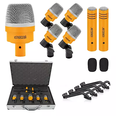 5 Core Drum Mic Kit 7 Piece Dynamic XLR Kick Bass Tom Snare Microphone Set For D • $138.62