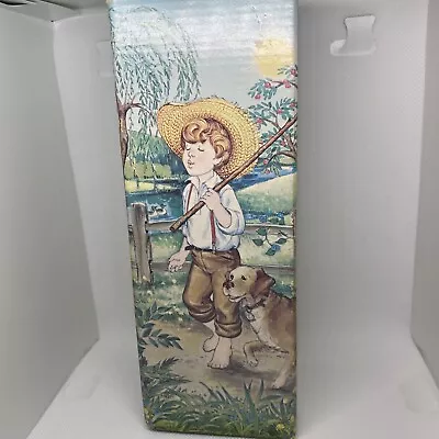 VINTAGE Avon Catch A Fish  Boy Fishing Cologne Perfume Nearfull Bottle With Pole • $19.99
