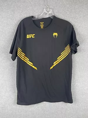 UFC Venum T Shirt Mens XL Black Gold Details Short Sleeve Fighting Sports  Cobra • $19.99