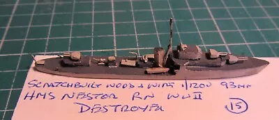 HMS Nestor RN WWII Destroyer By Scratchbuilt Scale 1/1200 1/1250 Ship Model • £4.99