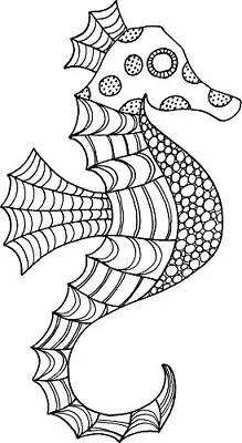 Zendoodle Seahorse Ready To Go Clear Stamp Set - Lindsay Mason Designs • £5.99