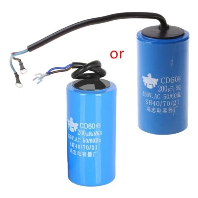 £7.76 • Buy 250-450V AC 200uF Appliance Motor Start Run Capacitor CD60