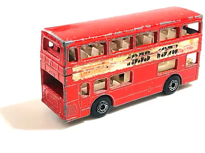 Vintage 1974 Matchbox 81 Daimler Fleetline Visit London Bus • £8