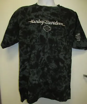 Harley Davidson Green And Black Tie-dye Crew T- Shirt S/s [new] • $19.99