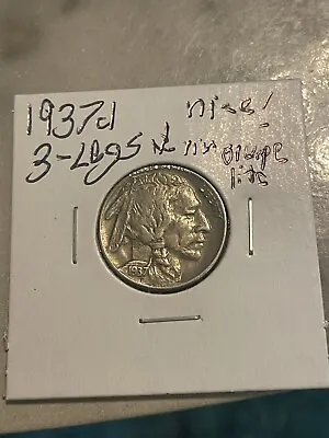 1937 D 3 Legged Buffalo Nickel Rare Higher Grade Check My Listings Please 😊 • $1169