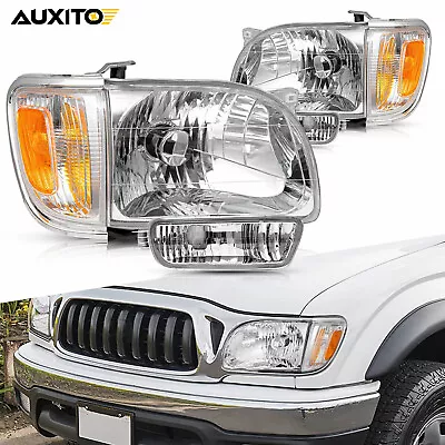 For 2001-2004 Toyota Tacoma Chrome Headlights+Corner Signal Lights+Bumper Lamps • $85.99