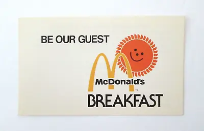 Vintage McDonalds Coupon - Be Our Guest Free Breakfast Sandwich 1993 • $12