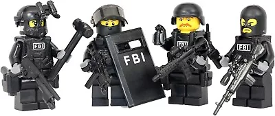 FBI Swat Team Police Squad Custom Made With Real LEGO® Minifigure • $68.51