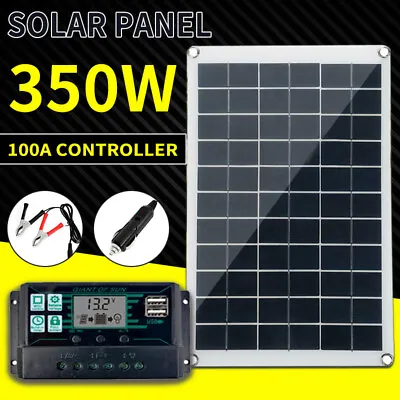 £23.99 • Buy 350W Solar Panel Kit Battery Charger 100A Controller For Car Van Caravan Boat UK