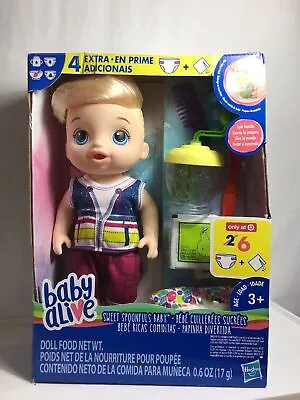 Baby Alive E0635 HAS-E0635-AX00E Sweet Spoonfuls Blonde Baby Doll Boy • $96
