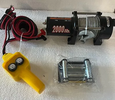 New 2000 Lbs ELECTRIC  RECOVERY WINCH – ATV/BOAT/TRUCK/CAR 12V Input 689-0050 • $59.99