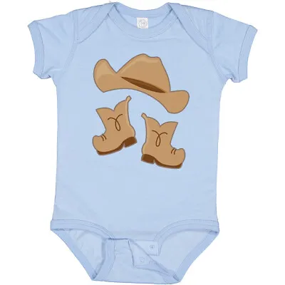 $19.99 • Buy Inktastic Western Style Boy Boots Baby Bodysuit Cowboy Hat Boys Kids Childs Hws