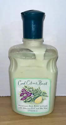 Bath & Body Works COOL CITRUS BASIL Moisture-Rich Body Lotion 8 Fl Oz *NEW VHTF • $52.99