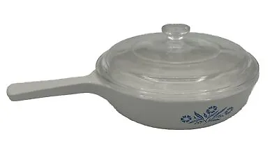 Corning Ware Blue Cornflower Skillet Menu-Ette Covered Skillet 6.5   P-83-B USA • $29.50