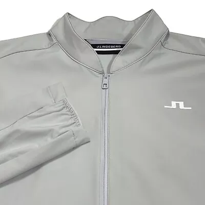 J Lindeberg KV Hybrid Golf Jacket Mens Large Gray Full Zip • $49.95