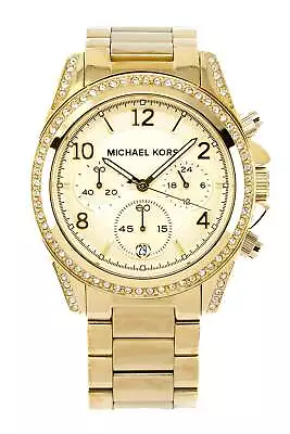 Michael Kors 40mm Gold Blair Chronograph Watch MK5166 • £157.99