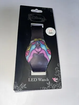 $16.45 • Buy NEW! Disney Villains Ursula The Little Mermaid LED Digital Rubber Watch Ariel