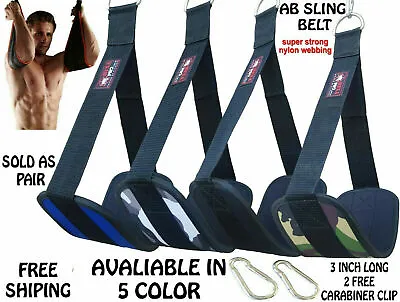 HP Home Fitness AB Sling Straps Hanging Belt Pull Up Muscle Training Gear • $15.99