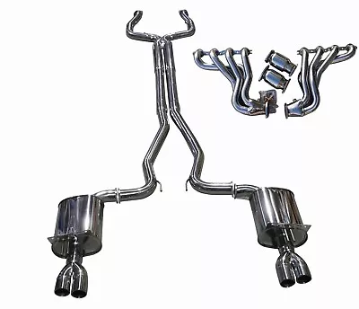 $2049.99 • Buy Commodore VE VF V8 Sedan Wagon 1 7/8 Headers +3 Cat Back Exhaust 3.5  Quad Tips 