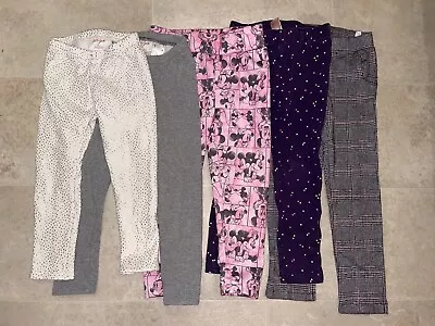 Toddler Girl Pants And Leggins Lot Of 5 Sz 4T Cat & Jack Minnie Mouse H&M • $23