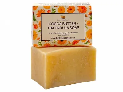 1 Piece Cocoa Butter And Calendula Soap Bar 100% Natural Handmade 120g  • £9.50